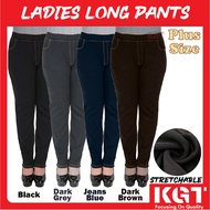 KGT BAMBOO SLACK LADIES PLUS SIZE L hingga 8XL LONG PANTS JEANS GETAH #3296 SOFT MATERIAL SELUAR GET