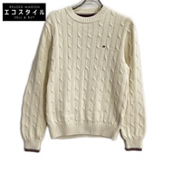 Tommy Hilfiger 78J7706 白色棉質 Logo 刺繡圓領毛衣，M 碼 [二手]