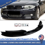 GLossly Black Front Bumper Splitter Lip For BMW E82 135i 128i M Sport 2007-2013