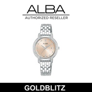 Alba AH7CM9X Fashion Light Pink Dial Stainless Steel Case Ladies Watch