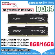 Kingston DDR4แรมขนาด HyperX 8GB 16GB 3200MHz 2666MHz 2400MHz หน่วยความจำ RAM DDR4 288Pin หน่วยความจำ