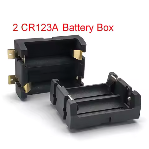2 CR123A 16340 SMD SMT THM Battery Holder Nylon LIR123A Battery Storage Box Flame Retardant Pin Type