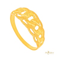 Masdora Stamping Coco Sand Ring (916 Gold)