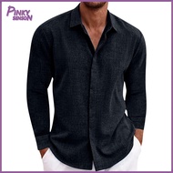 Yoewre Men Shirt Men Autumn Shirt Mens Casual Button-down Shirt for Office and Daily Wear Loose Fit 