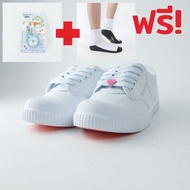 Sport White Shoes Gerry Gang [Free Correction & Sock] (PK888) Pink Floor Pleasing Kids