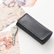 真皮鑰匙包意大利皮革【碳皮】戶外休閒露營生日禮物男士父親節DH03M