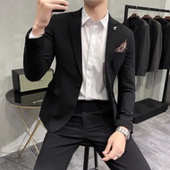 【A Happy】 Lightly Mature Handsome Groom Wedding Suit Mens Fancy Pink Suit Two-piece Set Business Sui