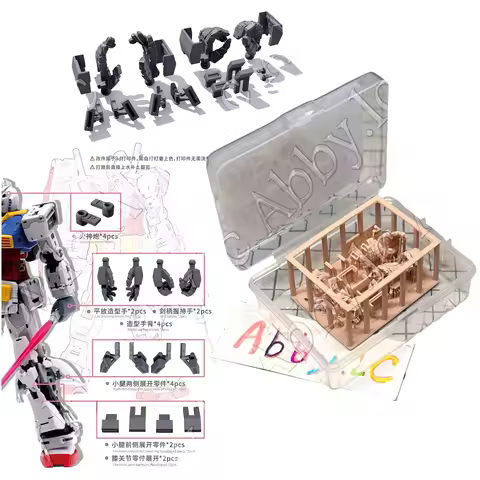 For RG 1/144 RX-78-2 Ver. 2.0 RX-78 RESIN Build Hands Knuckles Option Unleashed Stands Vulcans Parts