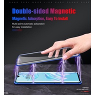 【E hot 69】 Huawei P30 / P30 Pro / P30 Lite / Nova 4e Luxury Double Side Glass 360 Magnetic Adsorption Metal Phone Case