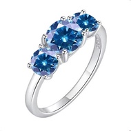 Original ring 2.0ct VVS moissanite S925 Sterling silver plated 18k white gold diamond MEMO GRA