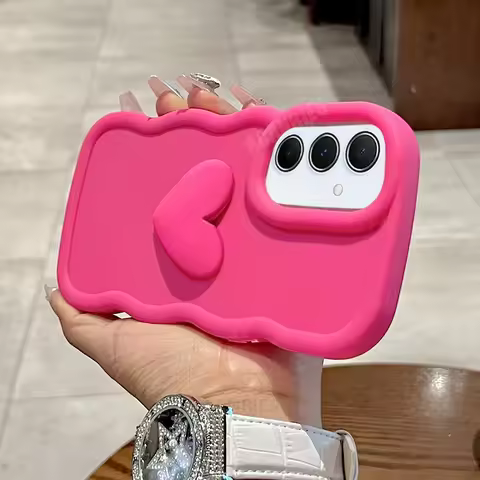 A 54 34 14 15 25 35 55 Love Heart Candy Wavy Silicone Case For Samsung Galaxy A54 A34 A14 A24 A15 A2