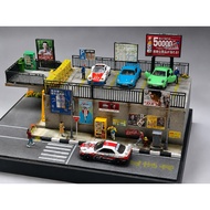 Japanese parking lot Diorama 1:64