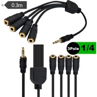3.5mm Audio Cable One Point Four Extension Cable Level 3 Section 3.5 Male Stereo Point 4 Pcs 3.5 Fem