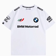 ชุดยูนิฟอร์มของทีมขี่มอเตอร์ไซค์ BMW เสื้อยืดแขนสั้นแท้สำหรับผู้ชายเสื้อผ้าสำหรับขี่มอเตอร์ไซค์ทรงหล