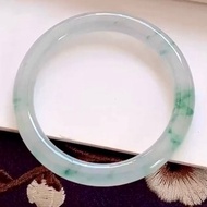 冰種 天然翡翠 緬甸 A玉 玉鐲 • 冰種飄花翡翠圓鐲