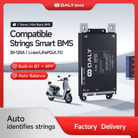 DALY Smart BMS 4S 5S 6S 7S 8S 17S 20S 24S 12V 24V 48V Lifepo4 BMS 30A 40A 60A 80A 100A 120A Li-Ion L