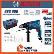 BOSCH GSB 600 GSB600 Professional Impact Drill With Fisherman Box Hand Drill Drilling Machine 博世冲击电钻