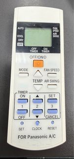 Panasonic 冷氣遙控器適用於樂聲牌松下PANASONIC Rasonic RS-PV18KK/CS-V12RKA V12RWA V7RWA CS-V9RKA CS-V9RWA #0138-01