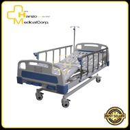 HOSPITAL BED 3 CRANKS WITH FOAM AND IV POLE