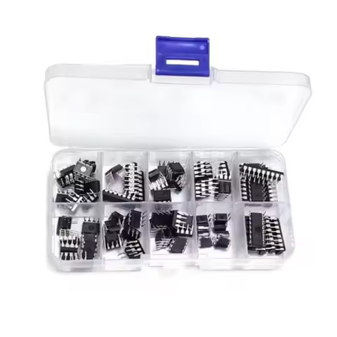 85PCS/Box Integrated Circuit Chip Kit 10 Value IC Chip NE555 LM324 LM393 UA741 ULN2803 LM358 LM386 N