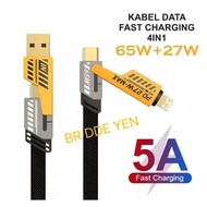 UNIVERSAL 4-IN-1 Fast Charging DATA CABLE MULTI-Function 4-IN-1 Fast Charging CHARGER CABLE