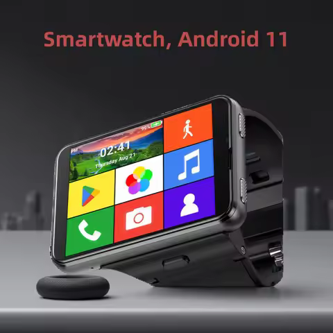 Domars Smart Watch Android 11 2.88" Screen 2MP/8MP Dual Camera 4GB RAM 64GB ROM 2300mAh Men Smartwat
