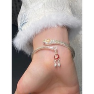 New Style Peach Blossom Snake Bracelet Snake-Shaped Bracelet Chinese Style Benming Year New Year Gif