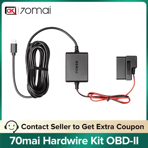 70mai Hardwire Kit OBD II Tpye-C USB-C interface for 70mai 4K Dash Cam A810 / Omni X800 / X200 / Das