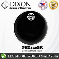 Dixon 20" PHZ120BK Black Drum Skin Head Drumhead For Tom Bass Set Kit (PHT612)