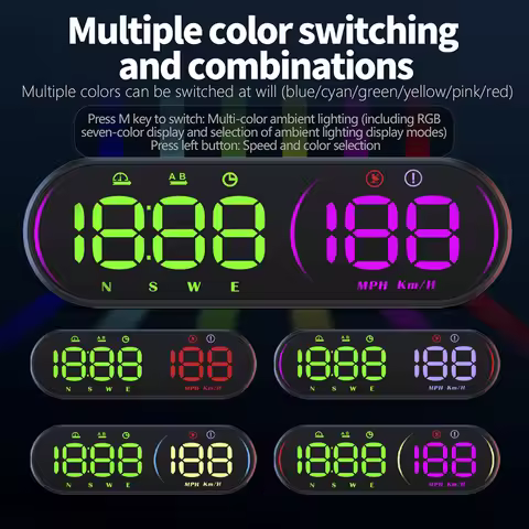 Vehicle Speed Display System Head-up Display Head Up Display Black Car HUD Display Overspeed Alarm K