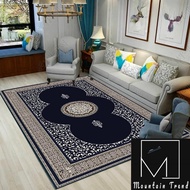 Elegant 5D Velvet Area Rug XL - Contemporary Floral Pattern Carpet for Home Decor
