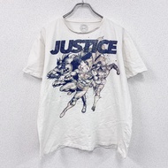 古著DC漫畫正義聯盟電影T卹，米色，2XL碼