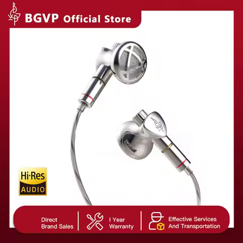 BGVP DX7 Flagship Tunable Flat Head Earbuds HIFI 2 in 1 Plug 3.5mm/4.4mm Replaceable MMCX Wired Earp