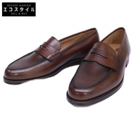Crockett&Jones [สภาพเหมือนใหม่] 26225A-B02L1 GRANTHAM2 รองเท้าโลฟเฟอร์หนังลูกวัวขัดเงา พื้นหนัง ลาสต
