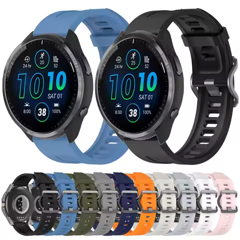 22mm Silicone Strap for Garmin Forerunner 965 955 Venu 3 2 Vivoactive 4 Sports Replacement Bracelet 