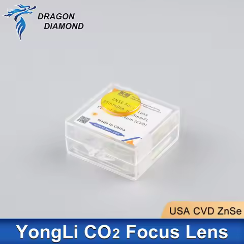 Yongli CO2 Focus Lens USA CVD ZnSe Diameter 20mm FL 38.1 50.8 63.5 76.2 101.6 127mm for CO2 Laser En