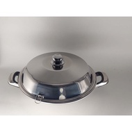 Stainless Steel SUS304 35cm 5PLY CHINESE WOK WITH LID EAGLE BRAND
