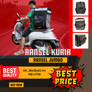 Harga tas kurir motor TERMURAH model RANSEL JUMBO 100 LITER kualitas terbaik bahan TEBAL ANTI AIR co