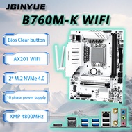 JGINYUE B760M-K WIFI motherboard M-ATX LGA1700 DDR4 supports 12/13/14th cpus For 12400F/12600KF/1460