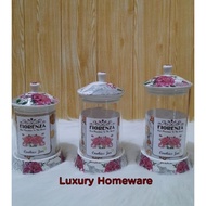 Toples Kaca Fiorenza Set 3 Pcs AK168 / Toples Christy