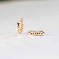 14K 金珠珠耳扣耳環 (單個 ) (內徑 7mm )