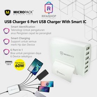 Usb Charger 6-Port USB Charger With Smart IC MicroPack MUC-6SI