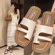 Women's slippers with straps and flip-flops, soft rubber, anti-slip rain wear, Slippers DL382 (Dual 