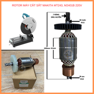 Rotor DCA của máy cắt sắt MAKITA MT243 M2401B 220V - Tặng chổi than