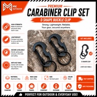 Carabiner D Shape S Shape Buckle Clip Key Chain Outdoor Camping Paracord Spring Keyring Hook Gancu K