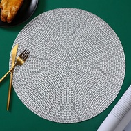 Dining Table Mat Cup Placemat Hollow Design Heat Resistant Eco Friendly PVC Decorative Dine Pad