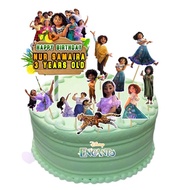 [CUSTOM NAME] Happy Birthday Cake Topper Encanto Decoration Set Party Accessories Banner Hiasan Kek 