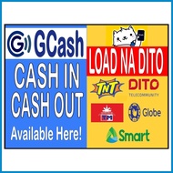 2in1 GCASH CASH IN+LOAD SIGNAGE (LAMINATED-PVC/PET
