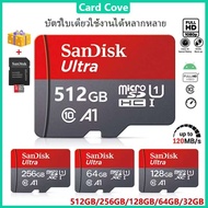 SANDISK Micro SDcard Ultra 16GB/32GB/64GB/128GB A1 UHS-I C10 U1 memory card โทรศัพท์ แท็บเล็ต APACER