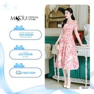 Lady Dress K32-D1-1 MDU4149 Cherry Blossom Pattern Gentle Flared Skirt From MDU